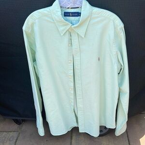 Very nice light green mens dress shirt. Ralph Lauren.